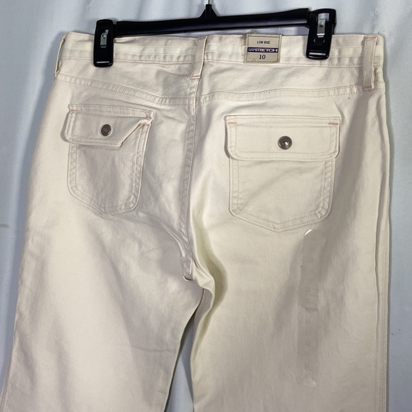 GAP Jeans New The Gap Beige Low Rise Wide Leg Flared Stride Stretch